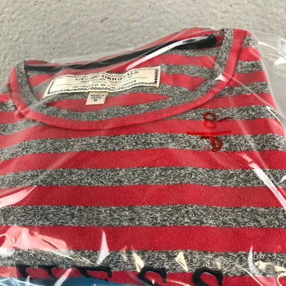 Vintage GUESS Originals Men's M‎ Los Angeles Striped Shirt Short Sleeve - Picture 9 of 10